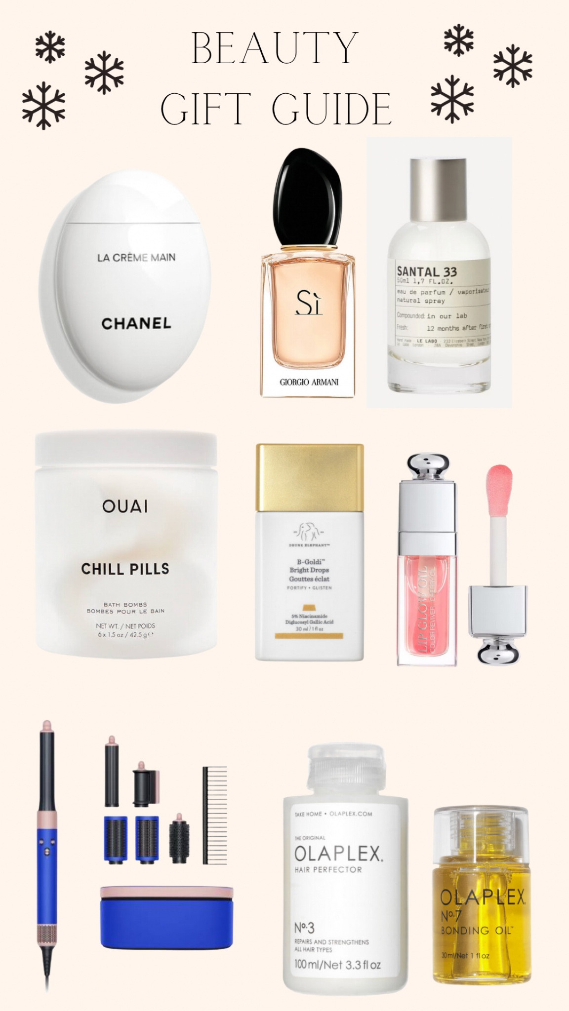 Beauty Christmas Gift Guide 2023 

beauty - beauty gift guide - gift guide - gift guide 2023 - Christmas gift guide - Christmas gift guide 2023 - Giorgio Armani - le labo - Santal 33 - Chanel - Chanel hand cream - ouai - ouai chill pills - drunk elephant - drunk elephant bronzing drops - Dior lip oil - Dyson air wrap - olaplex hair mask - olaplex hair oil - Christmas 2023 

#LTKSeasonal #LTKHoliday #LTKCyberSaleUK