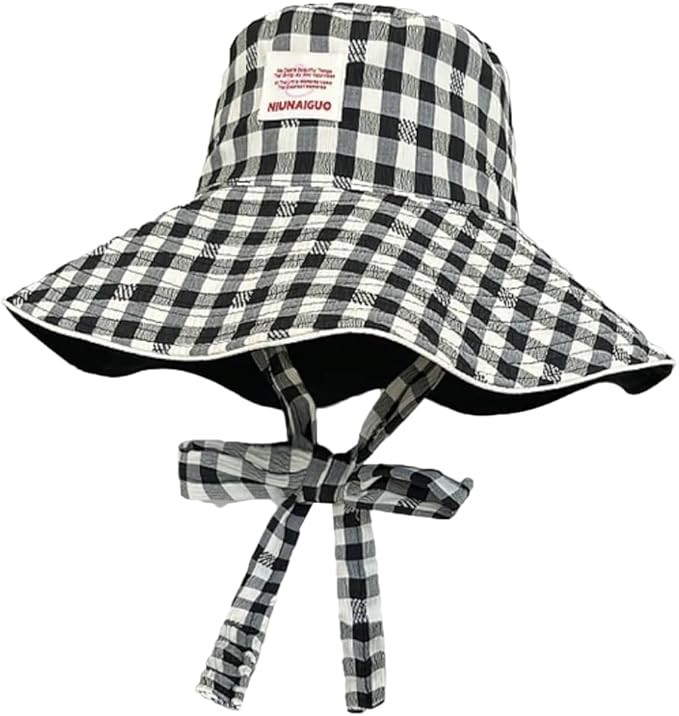 Sun Hats for Women Reversible Plaid Sun Cap Bucket Hat Wide Brim UV Protection Beach Hats 2025 Su... | Amazon (US)
