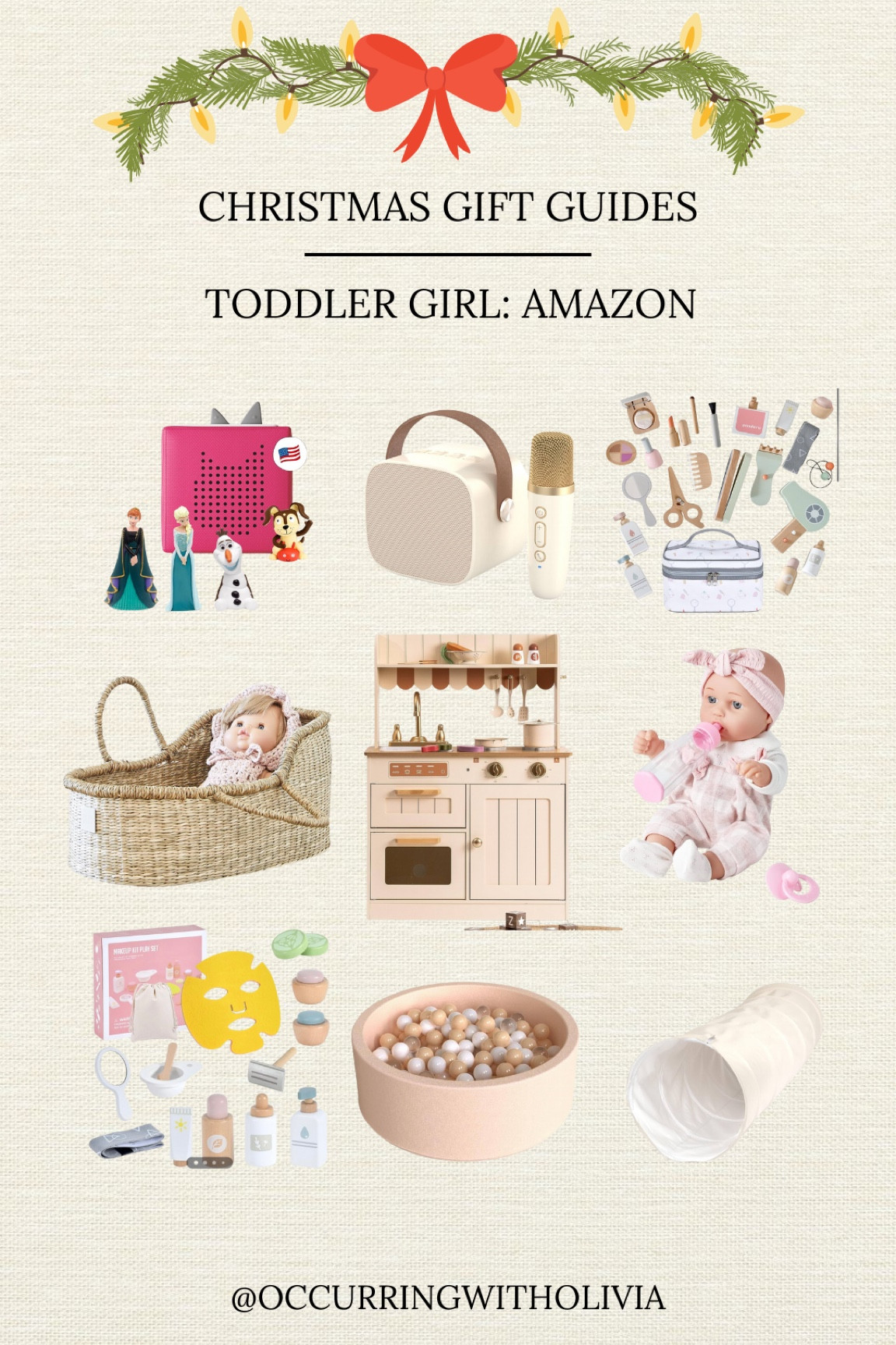 Christmas Gift Ideas: Toddler Girl Toys on Amazon 

Tonies Karioke Beauty Set Baby Doll Doll Bed Kitchen Ball Pit Play Tunnel 

#LTKHoliday #LTKKids #LTKGiftGuide