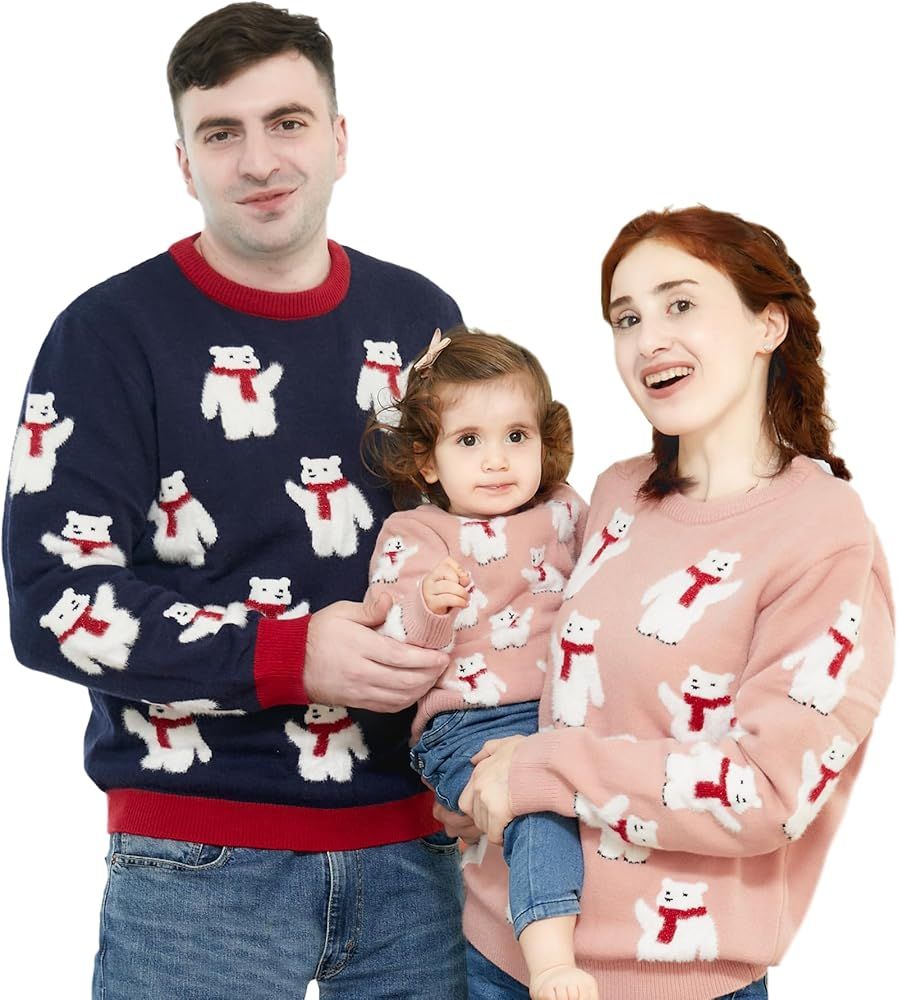 Simplee kids Ugly Christmas Sweater Family Matching Outfits for Women Men Party Sweaters Knitted ... | Amazon (US)