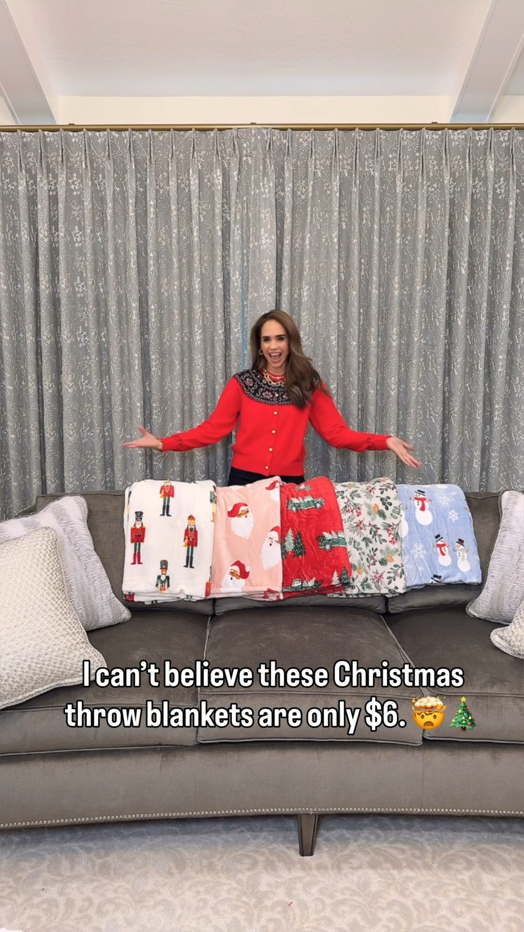 If you need an affordable crowd-pleaser this season, this cozy Walmart Christmas throw is it! Perfect for Christmas gifts, teacher gifts, neighbor gifts, a favorite things gift, or any gifts for her on your list. 🎄💗

And the nutcracker Christmas blanket looks like it’s straight out of a Ralph Lauren Christmas home so I’ll probably be keeping that one for myself 🥰🎄

#christmasthrow #christmasblanket #holidaythrow #christmasblanketforcouch #ralphlaurenchristmas 

#LTKHome #LTKHoliday #LTKGiftGuide