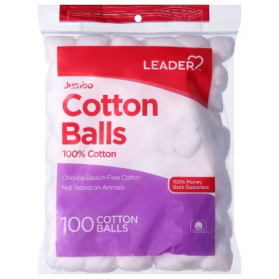 Leader Cotton Balls Jumbo 100 ct | Target