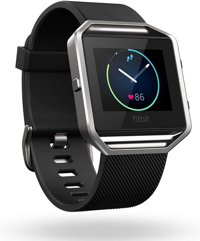 Fitbit Blaze Smart Fitness Watch, Black, Silver, Large (6.7 - 8.1 Inch) | Amazon (US)