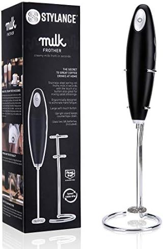 Milk Frother Handheld Battery (Not Included) Operated Electric Foam Maker, Drink Mixer with Stain... | Amazon (US)