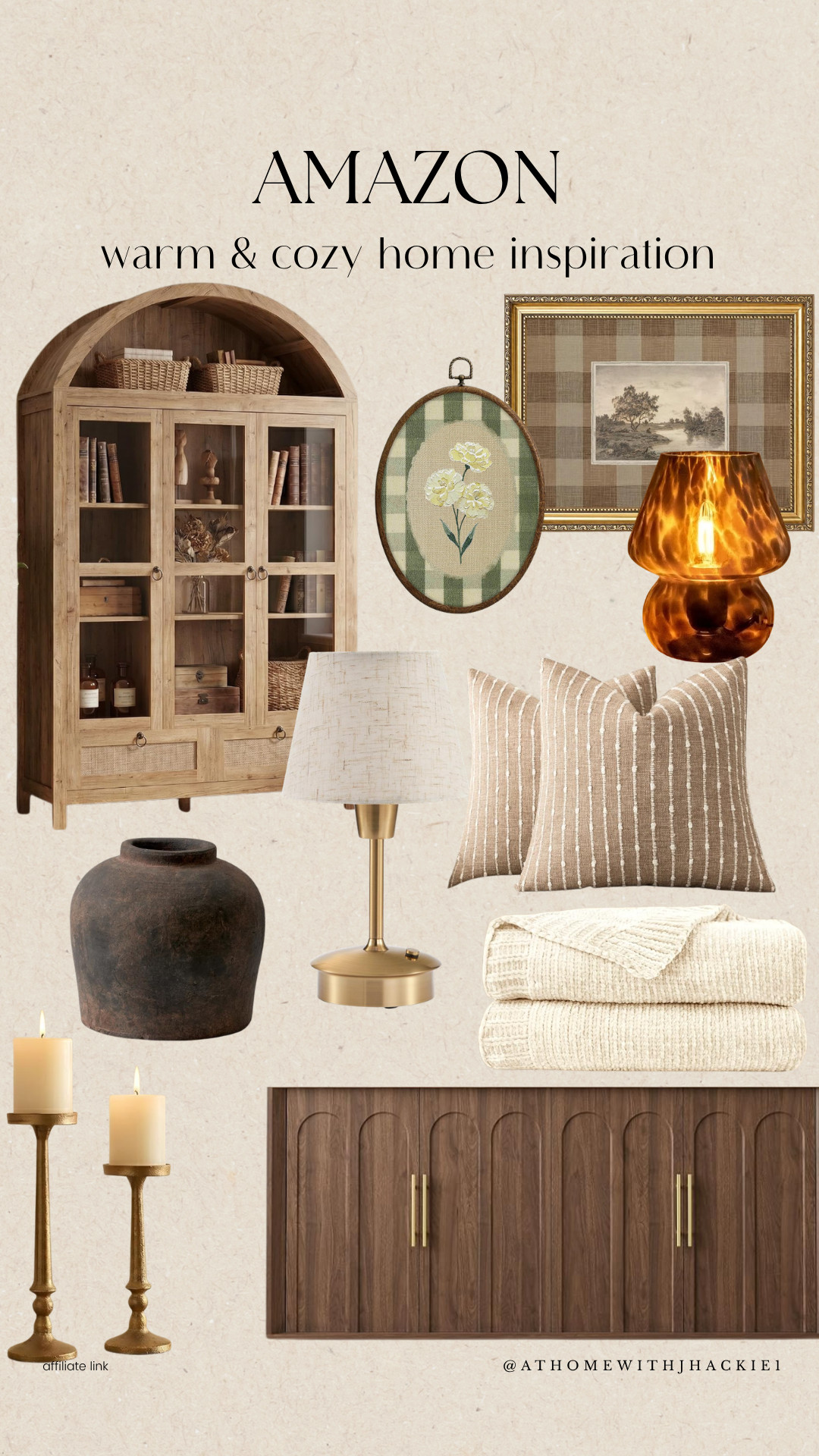 Amazon home decor, Amazon home finds, warm cozy home decor, cozy home inspiration, neutral home decor, Amazon furniture finds, Amazon decor finds, cozy living room decor, warm neutral interiors, traditional home decor, vintage inspired home decor, cottage home decor, transitional home decor, earthy home decor, wood cabinet, accent cabinet, table lamp, amber glass lamp, decorative pillows, neutral throw pillows, cozy throw blanket, vintage wall art, brass candlesticks, ceramic vase, framed artwork, affordable home decor, Amazon home favorites, cozy home aesthetic, fall home inspiration, timeless home decor

#LTKHome