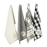 DII Home Sweet Farmhouse Kitchen Collection, Dishtowel Set, 18x28, Black, 4 Count | Amazon (US)
