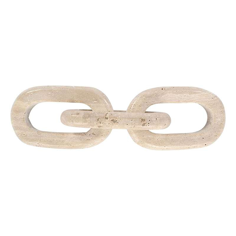 Tan Travertine Chain Link Decor, 14" | At Home