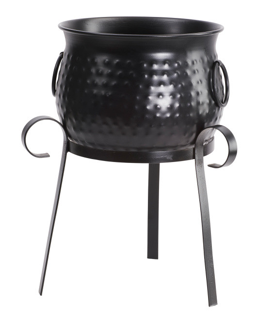 Hammered Cauldron On Stand | TJ Maxx