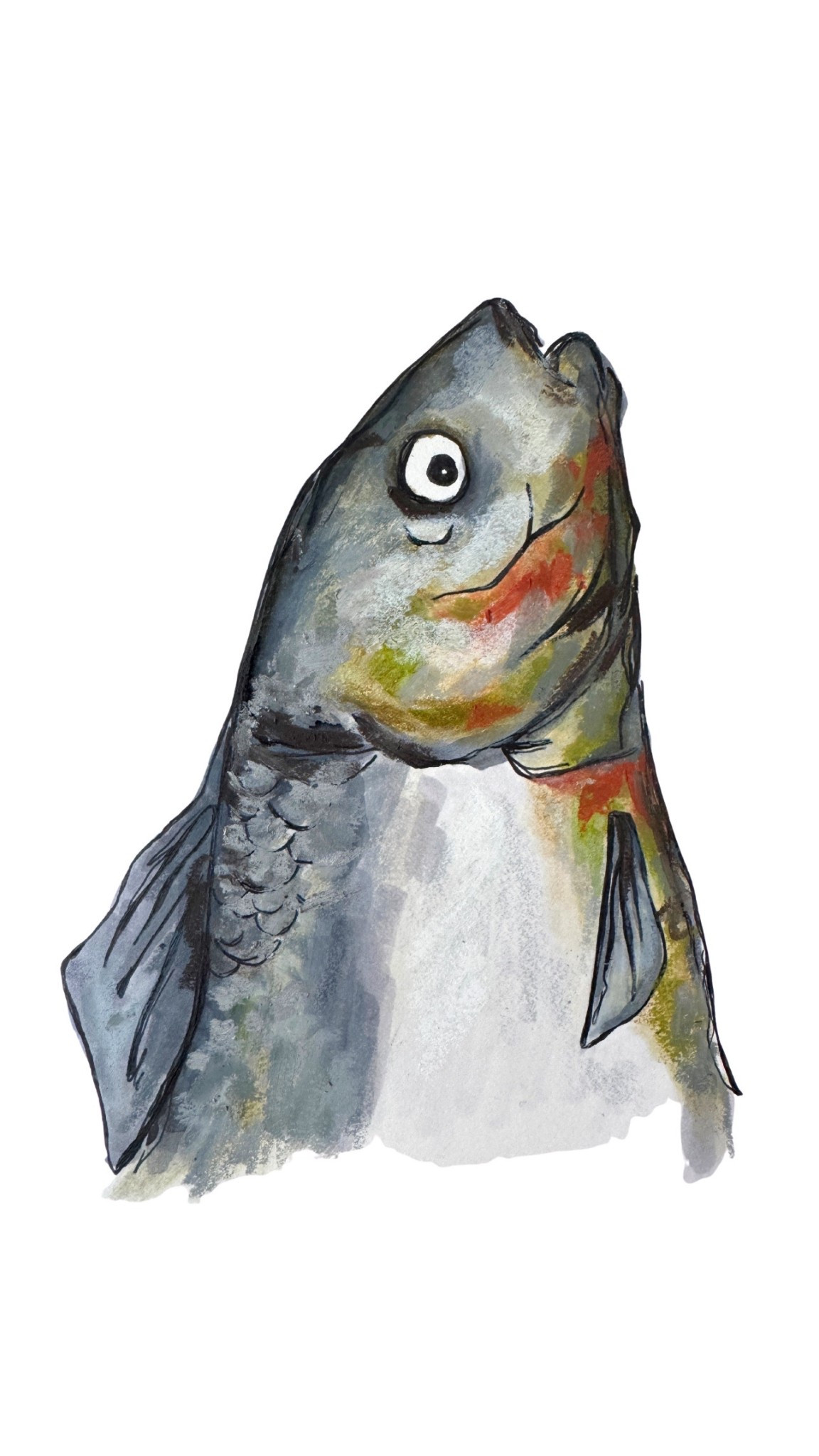 Fish drawing using my favorite mediums 