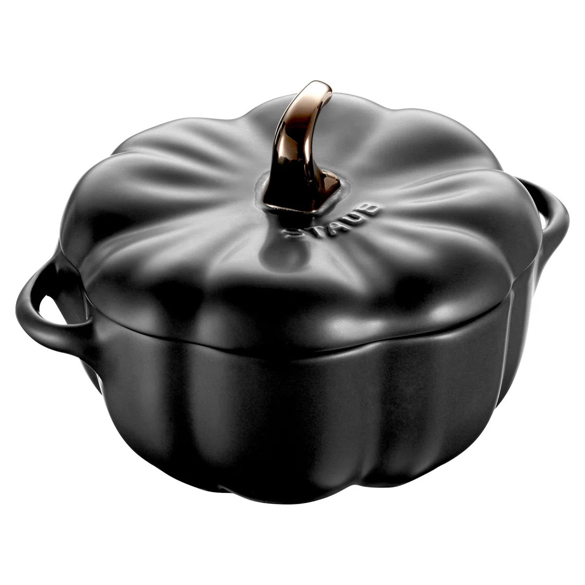 Staub Ceramic 16-oz Petite Pumpkin Cocotte - Matte Black | Wayfair North America