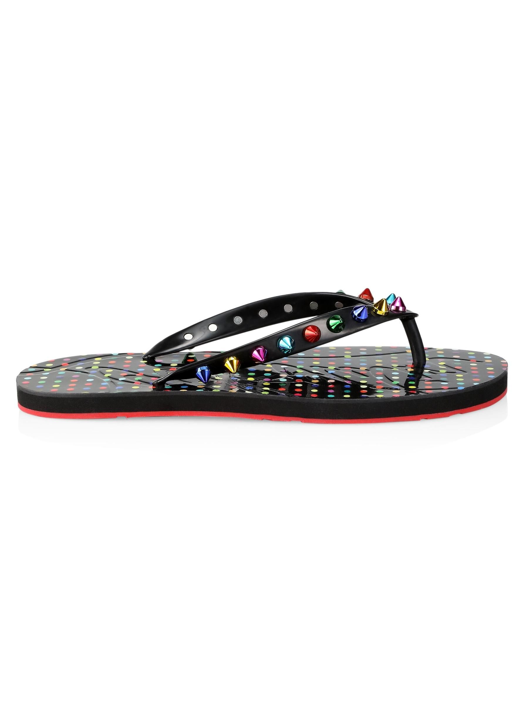 Loubi Flip Spikes Thong Sandals | Saks Fifth Avenue