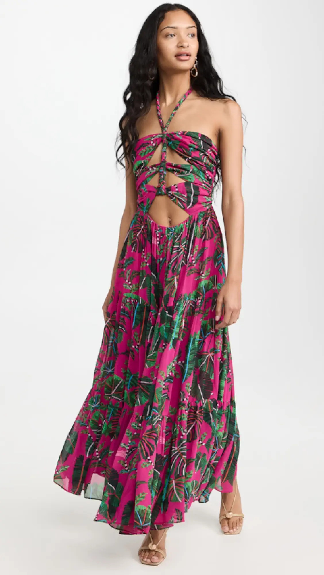 Leaves Pink Maxi Dress | Shopbop