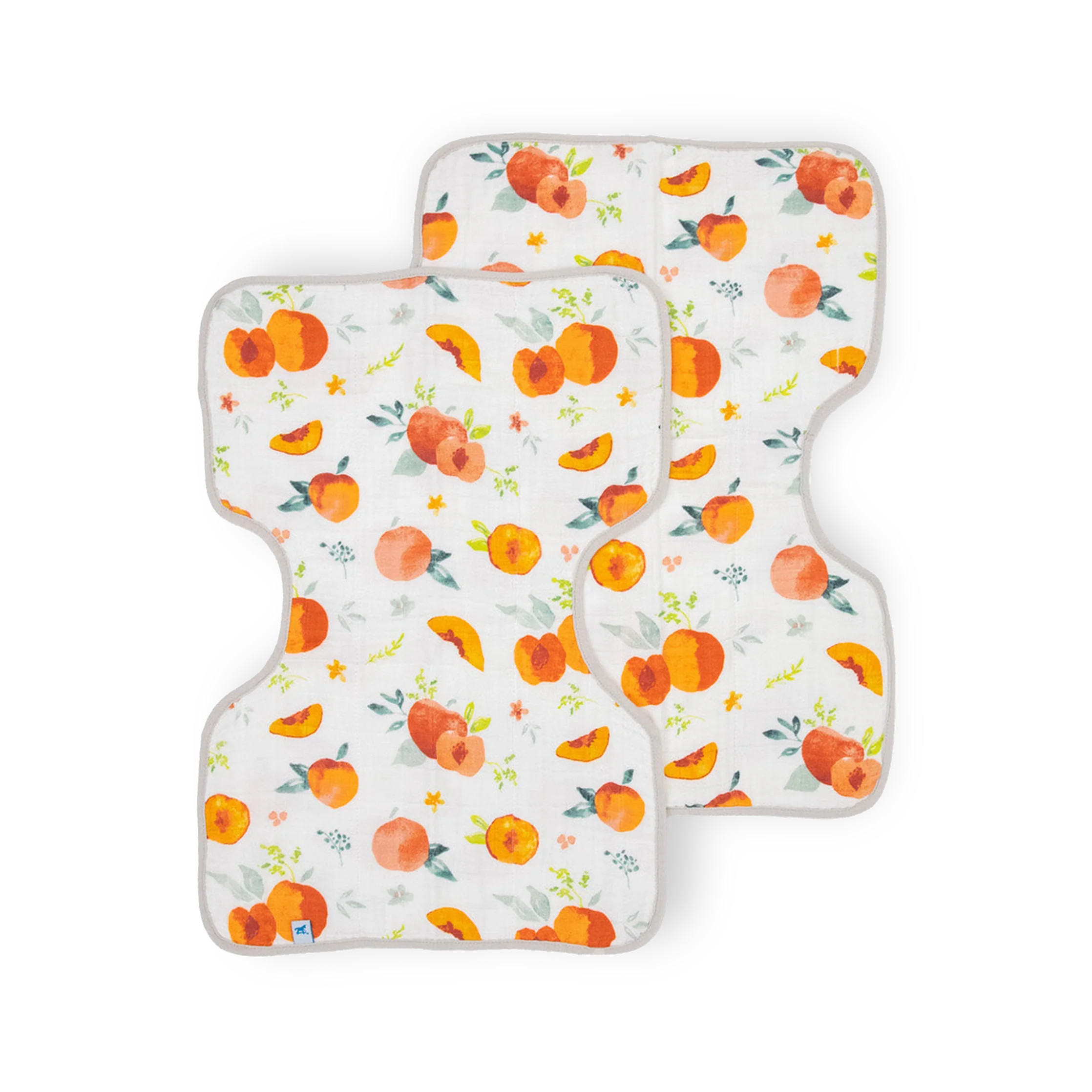 Cotton Muslin Burp Cloth 2 Pack - Georgia Peach | Little Unicorn