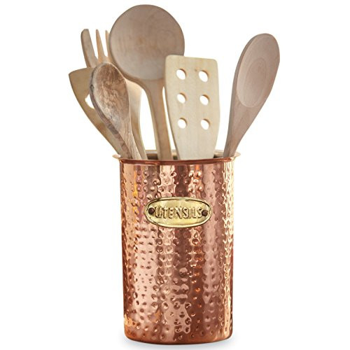 Mud Pie Copper Kitchen Utensil Caddy | Amazon (US)