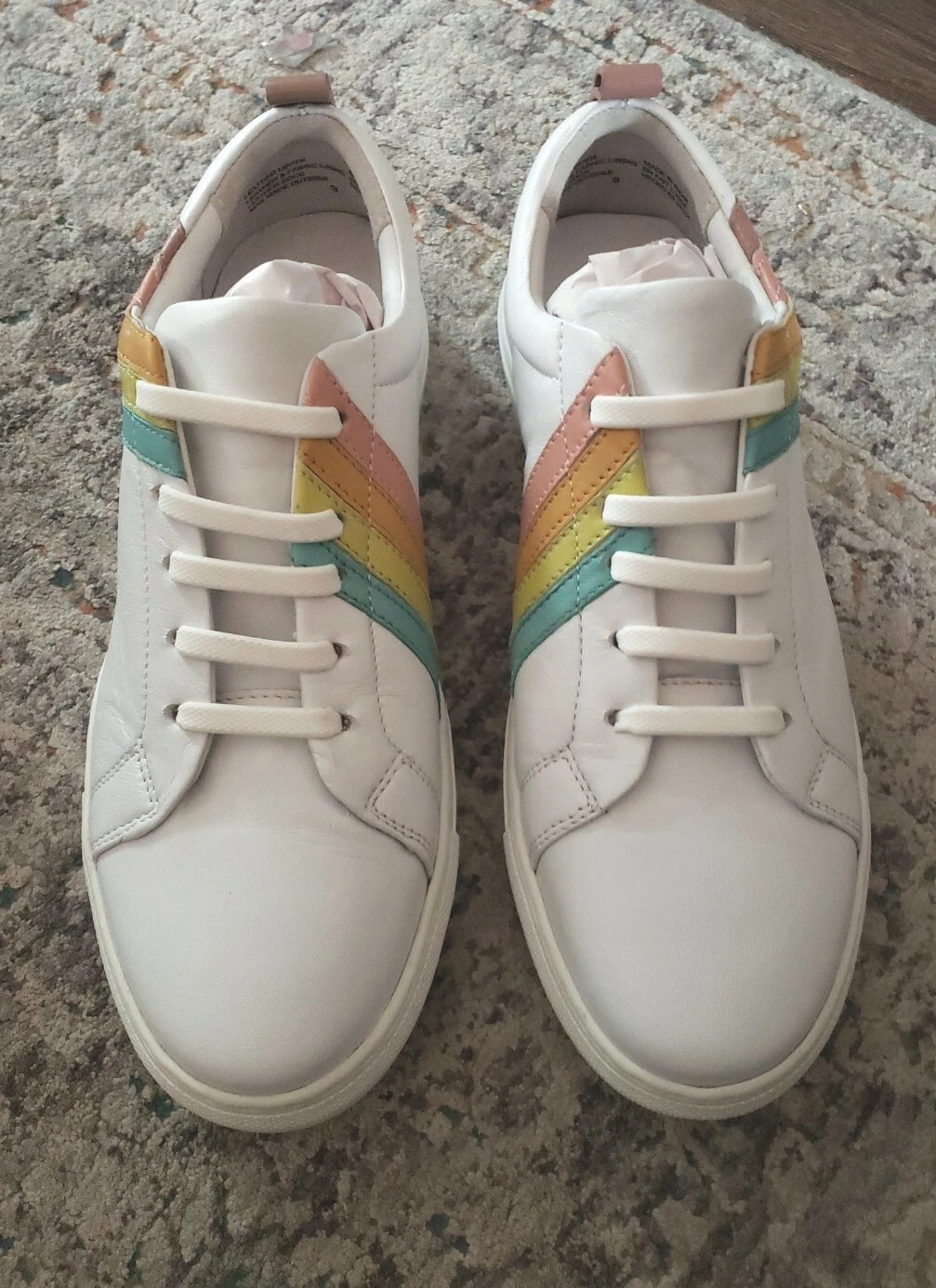 Seychelles Stand Out White Rainbow Leather Sneakers Shoes Size 9  | eBay | eBay US