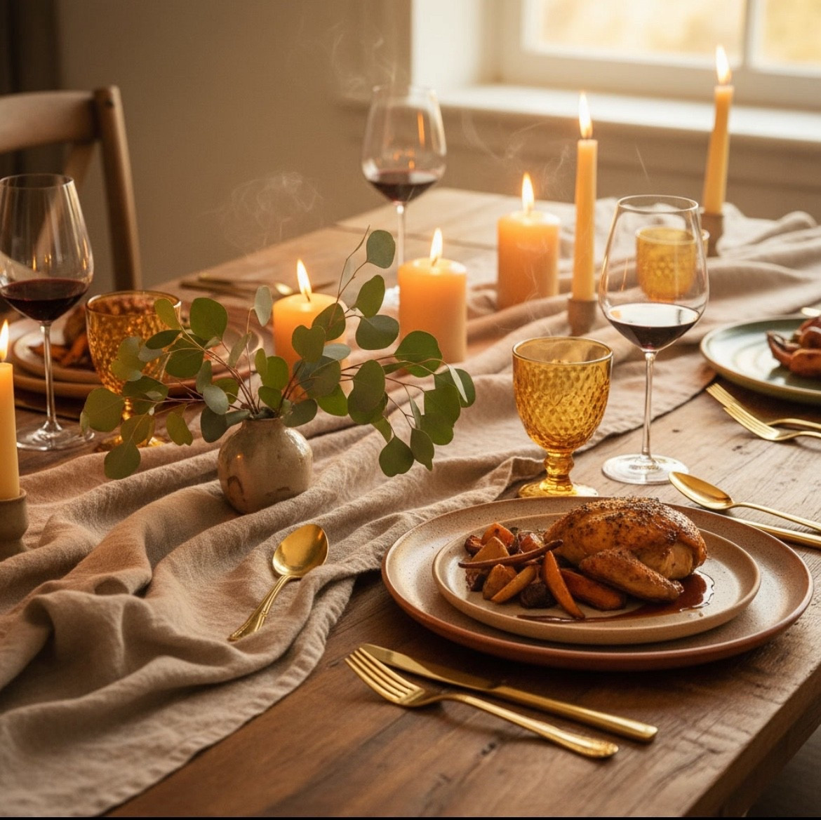 Hosting made simple (and chic) 🍷✨Friendsgiving table setup with all my favorite cozy touches from candles to tableware. 

#LTKSeasonal #LTKParties #LTKHome