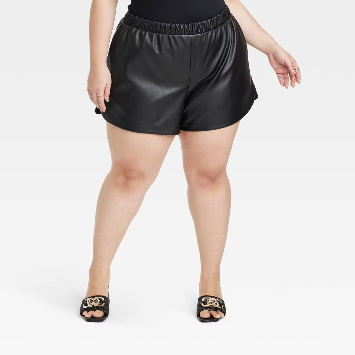 Women's High-Rise Faux Leather Shorts - A New Day™ | Target