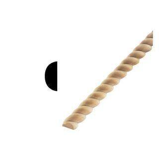 DecraMold DM4 - 3/8 in. x 3/4 in. Solid Pine Carved Rope Molding 10000169 - The Home Depot | The Home Depot