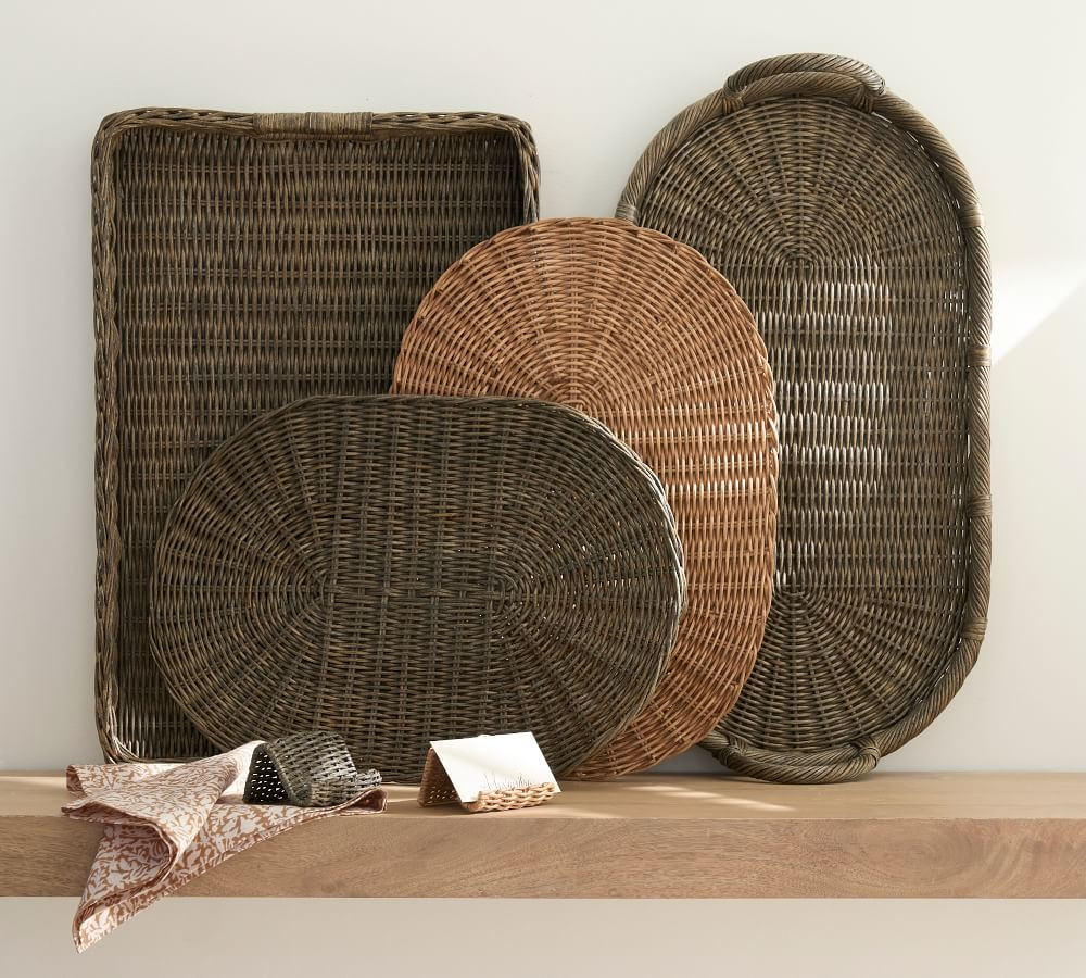 Handwoven Wicker Serveware Collection | Pottery Barn (US)