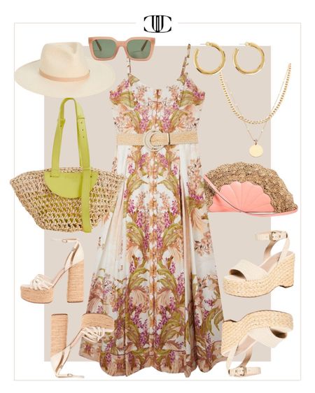 This linen floral maxi dress is breathtaking and you can pair it with a green or pink bag to pull out either color in the dress. 

Long dress, espadrilles, sunglasses, casual outfit, spring outfit, summer outfit, floral dress, linen dress

#LTKstyletip #LTKshoecrush #LTKover40