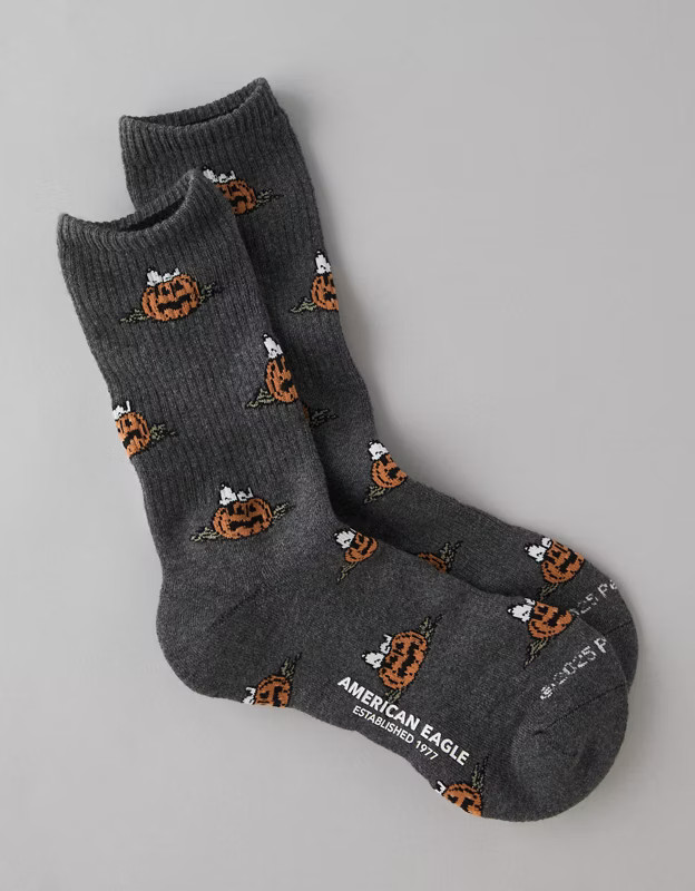 AE Snoopy Halloween Classic Crew Socks | American Eagle Outfitters (US & CA)
