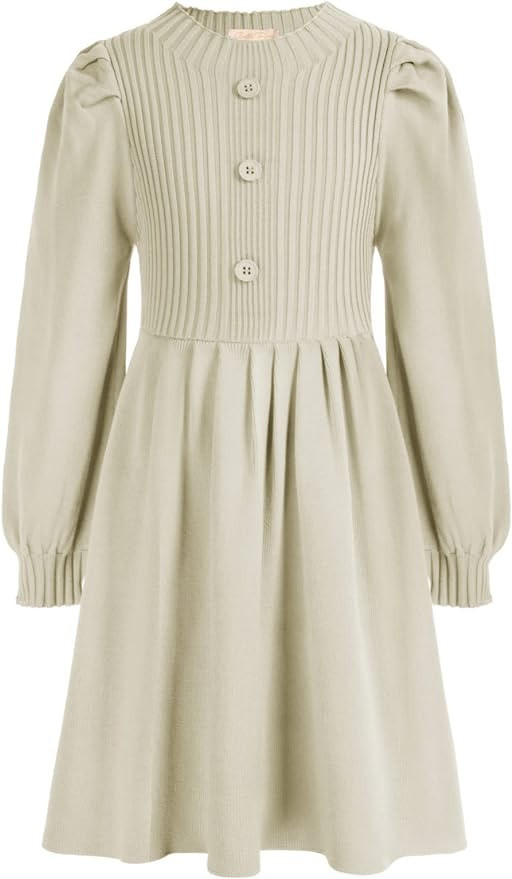 Belle Poque Girls Sweater Dresses Cute Long Sleeve Fall Winter Knit Dress | Amazon (US)