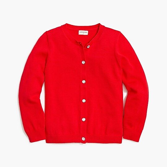 Girls' jewel-button Casey cardigan sweater | J.Crew Factory