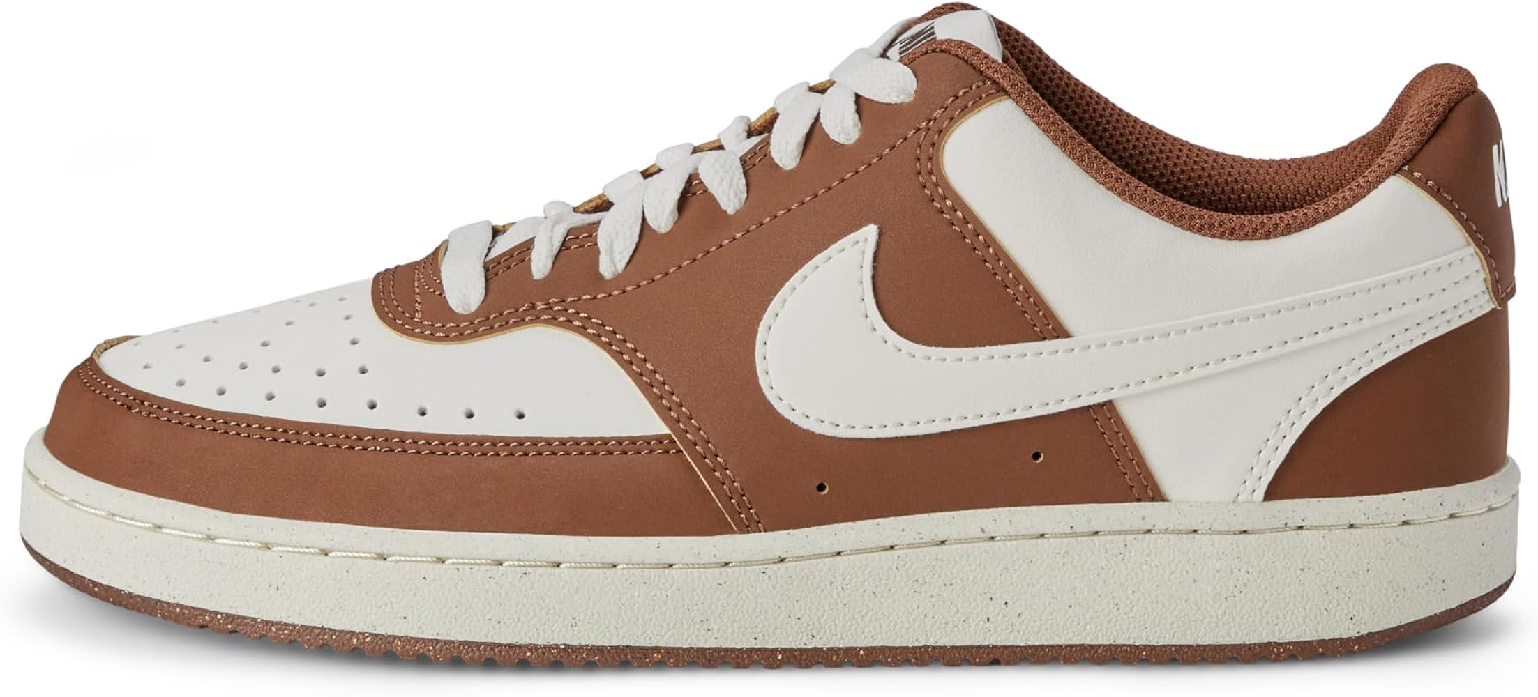 Amazon.com | Nike Women's Court Vision Low Nubuck Shoes, Sail/Sail-Cacao Wow-Coconut Milk, 9 | Sh... | Amazon (US)