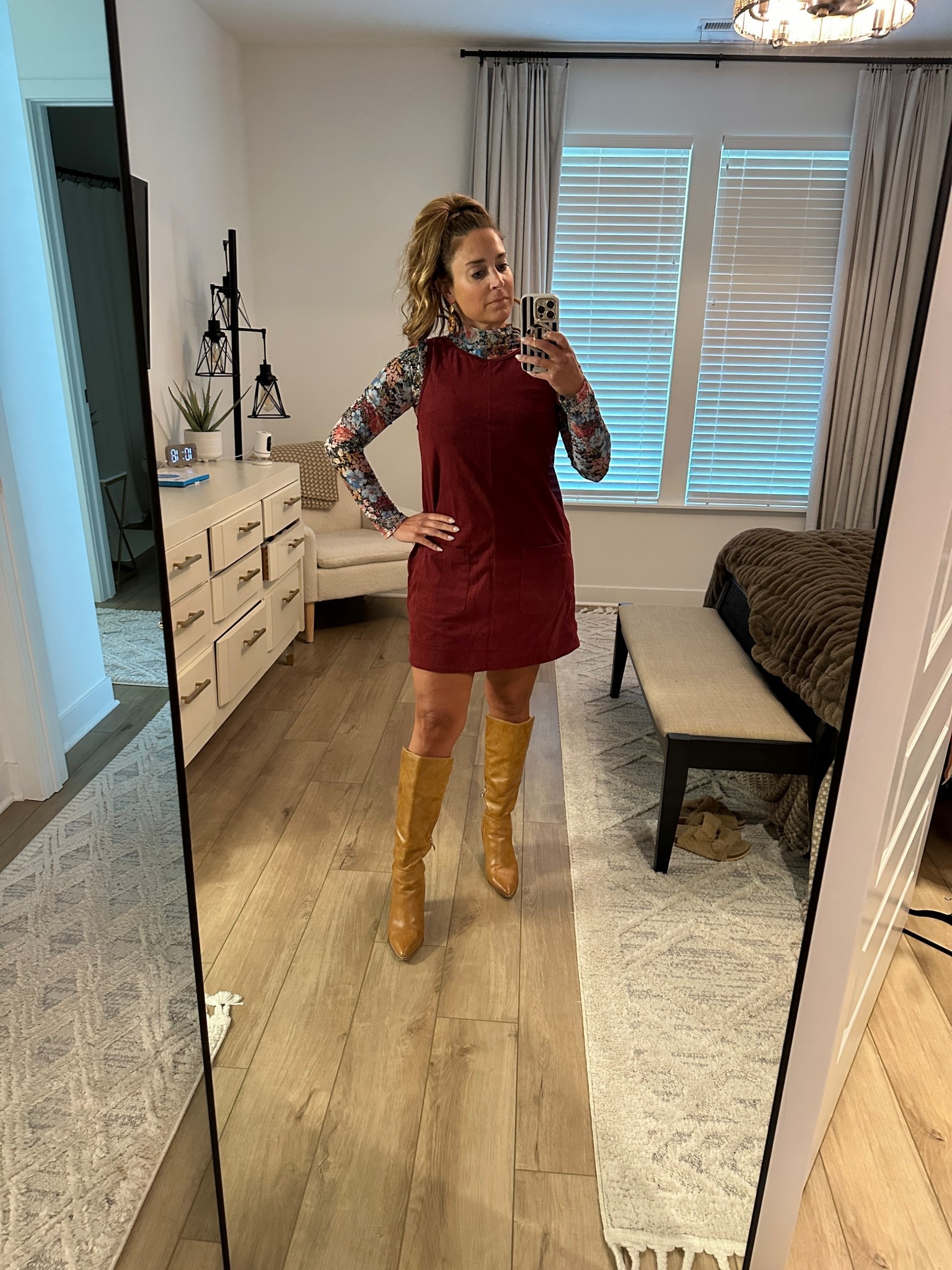 Burgundy is still going to be a hot color again this season, which is awesome because it’s flattering on so many of us as it’s in the gem 💎 tone family. Did you know gemstones flatter the widest range of people? Anyways, who doesn’t love a jumper dress you can pair with an adorable floral shirt or a classic white one and some tall boots 👢 

#LTKWorkwear #LTKMidsize #LTKFallSale