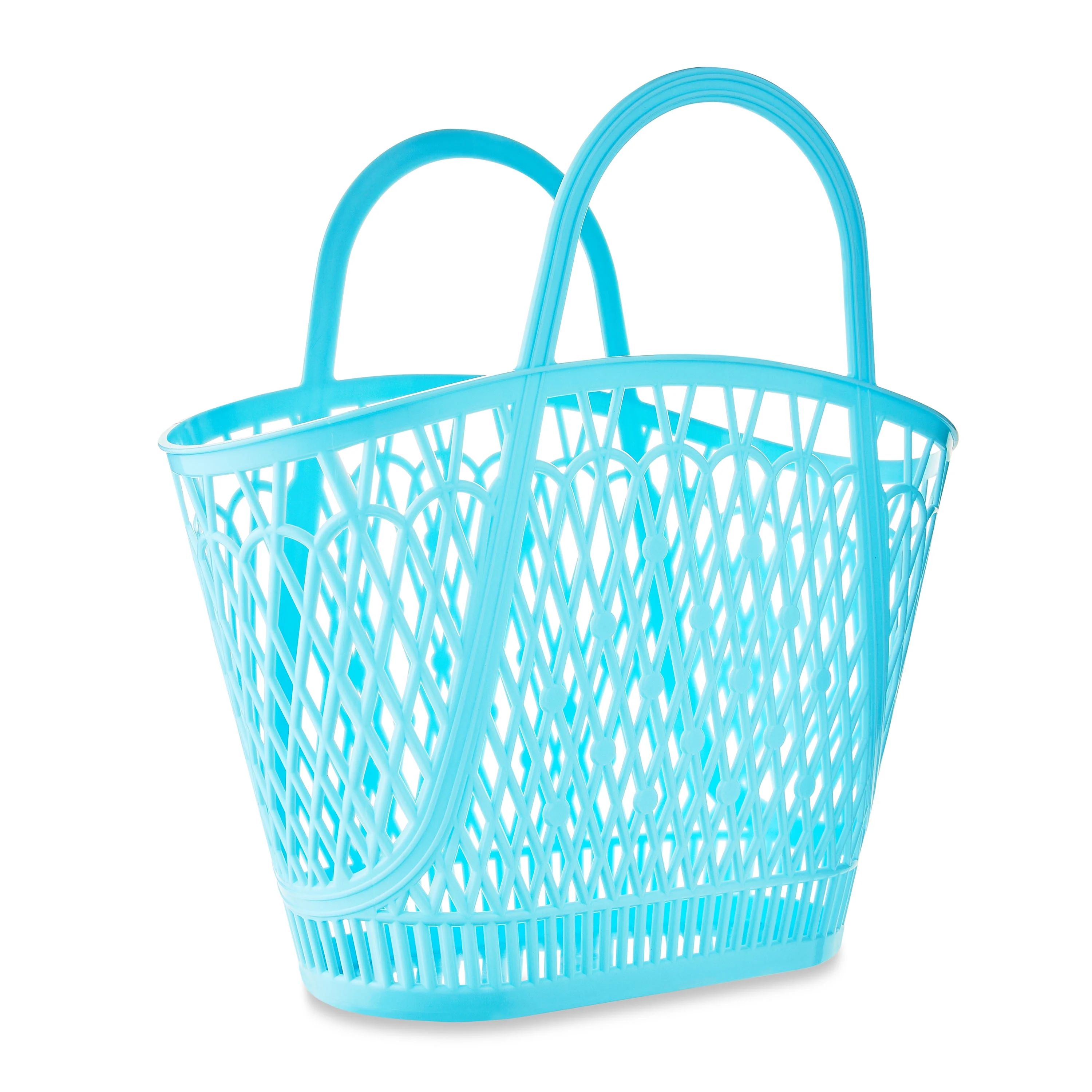 Easter Blue Jelly Tote Basket, by Way To Celebrate | Walmart (US)