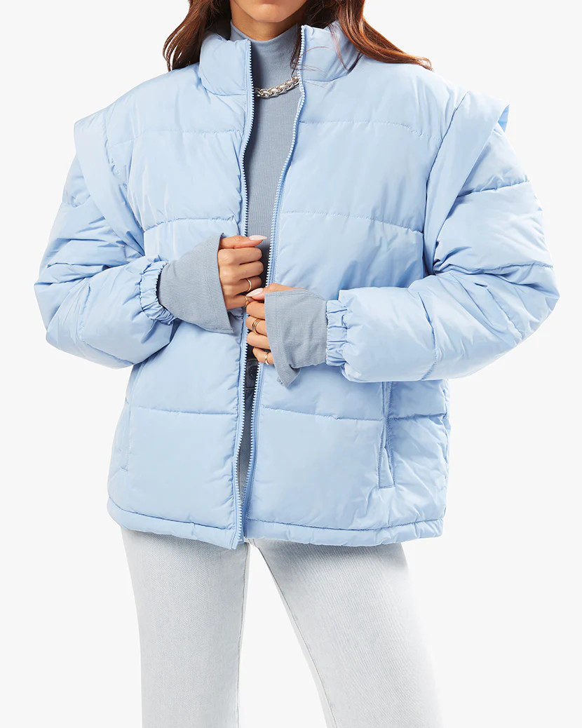 Snap Off Sleeve Nylon Puffer Jacket | We Wore What