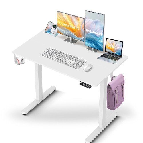 IMGadgets Standing Electric Adjustable Desk | 40'' x 24'' Large Workspace with 2 hooks | Ergonomi... | Best Buy Canada
