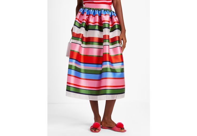 Sunday Stripe Organza Midi Skirt | Kate Spade (US)