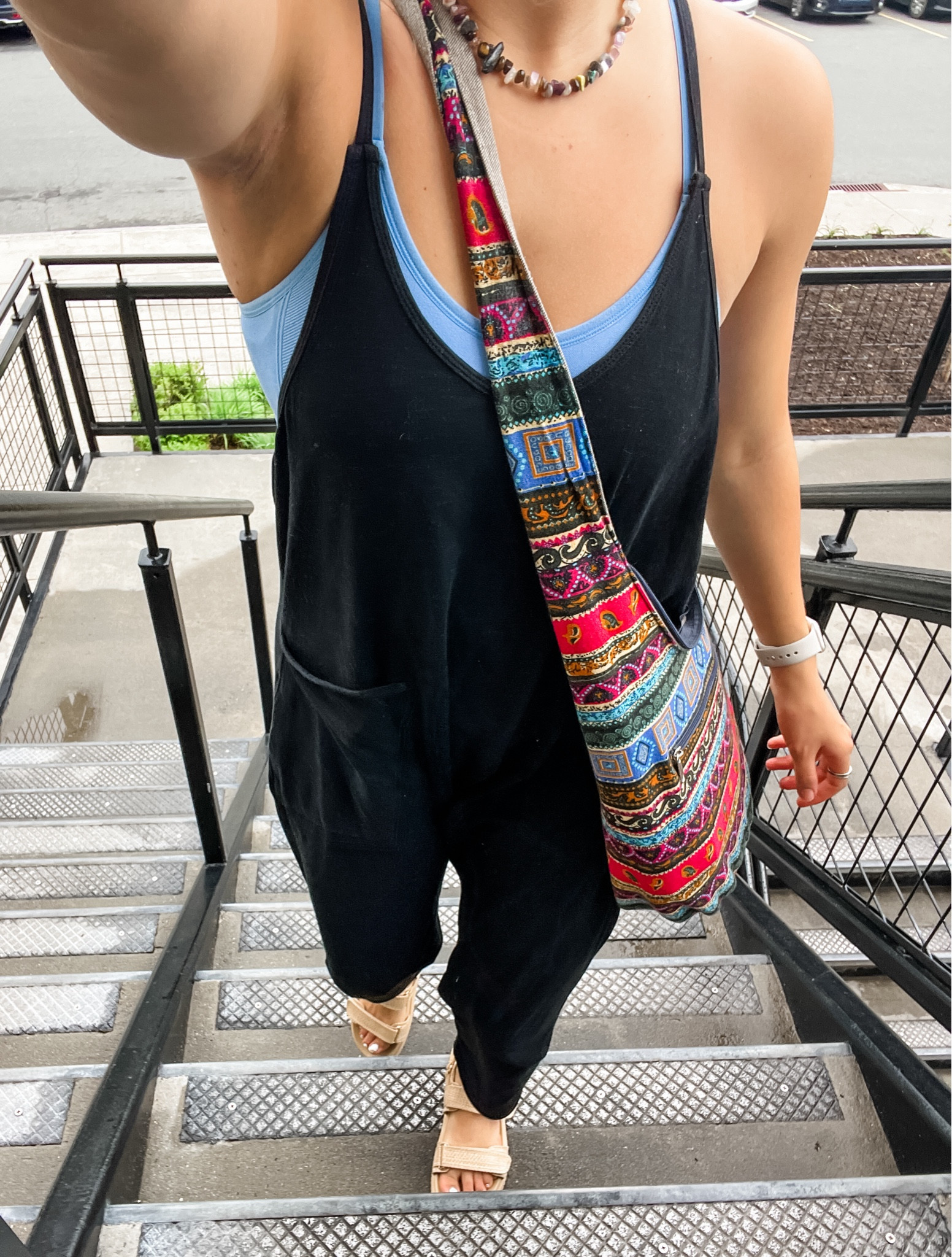 Amazon Free People Jumpsuit Dupe!! Seriously one of the best purchases I’ve made this spring. 

I’m 5’9 and wearing a M and it is slightly cropped on the ankles but fits great everywhere else!! 