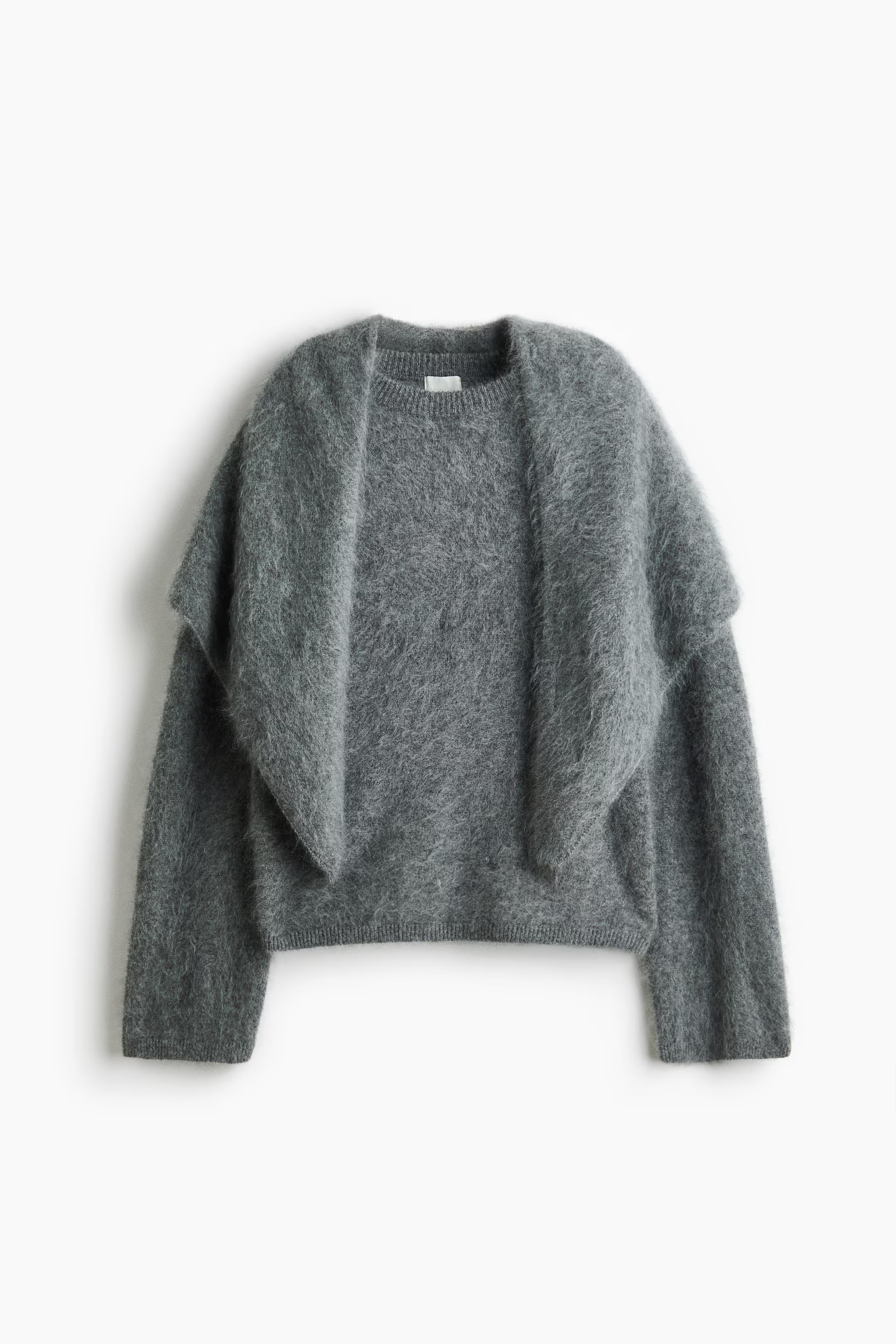 Brushed Wool Sweater with Scarf | H&M (US, CA, MX)