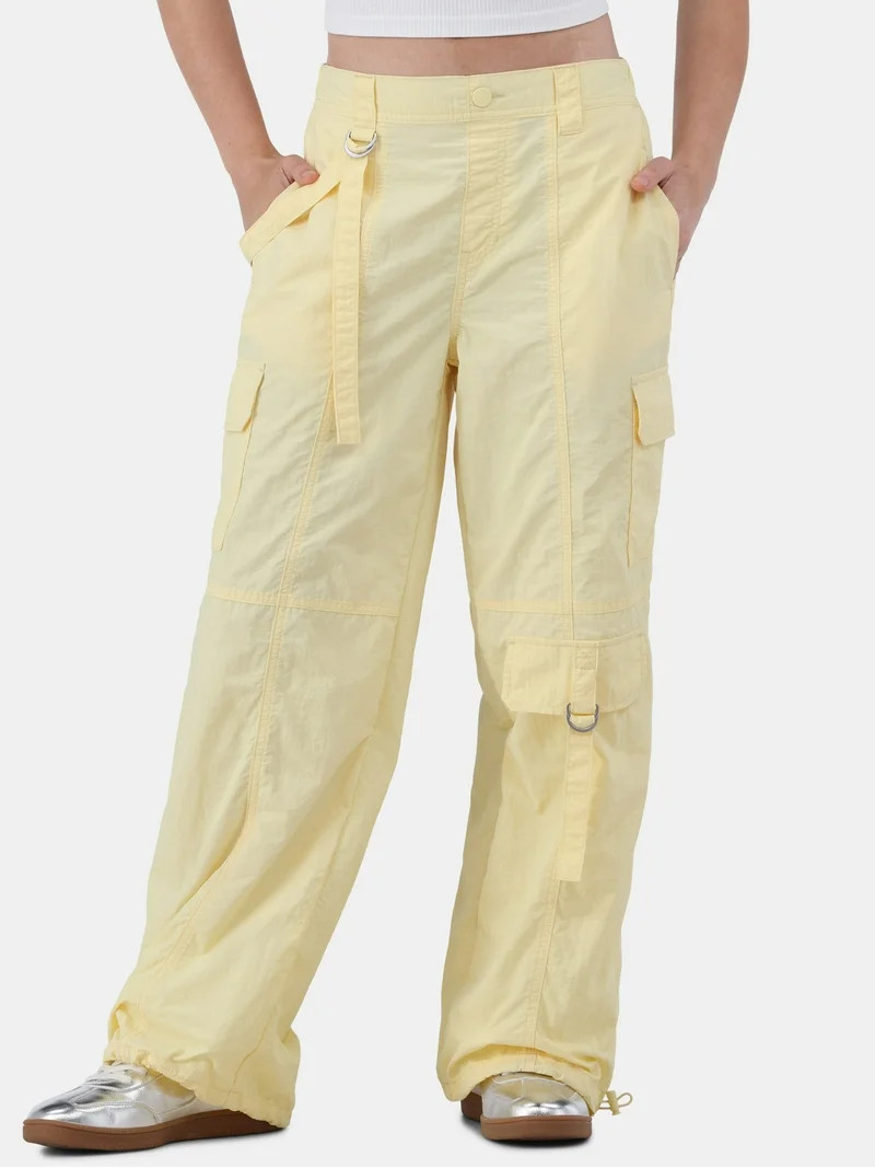 No Boundaries Nylon Parachute Pants, Women's and Women's Plus | Walmart (US)