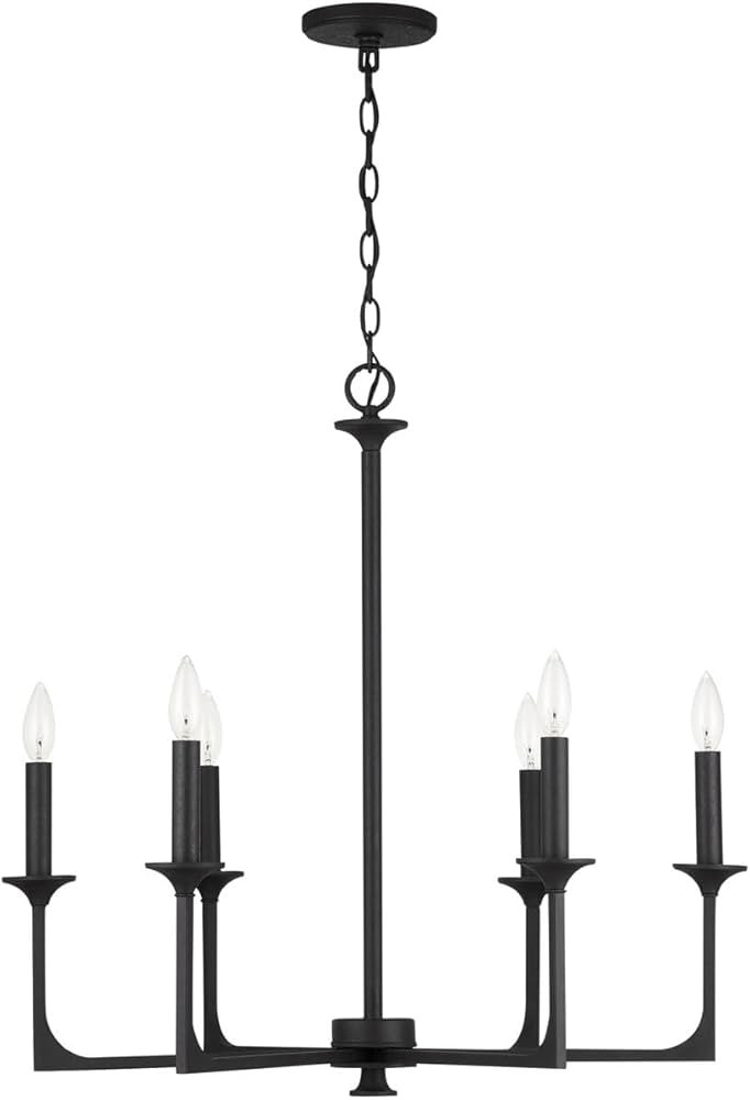Capital Lighting 437361BI Clint Bold Metal Candle Chandelier, 6-Light 360 Total Watts, 28" H x 28... | Amazon (US)