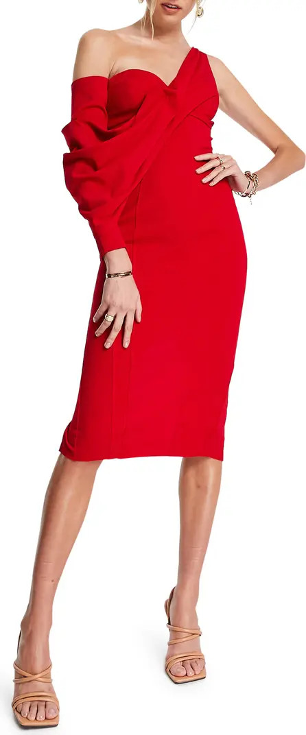 ASOS DESIGN Asymmetric One-Shoulder Dress | Nordstrom | Nordstrom