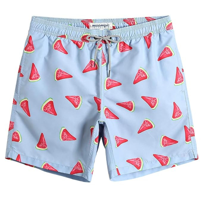 MaaMgic Mens Quick Dry Printed Short Swim Trunks with Mesh Lining Swimwear Bathing Suits | Amazon (US)