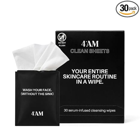 Clean Sheets Hydrating Micellar Skincare Wipes for Face, No Rinse, 30ct | Amazon (US)