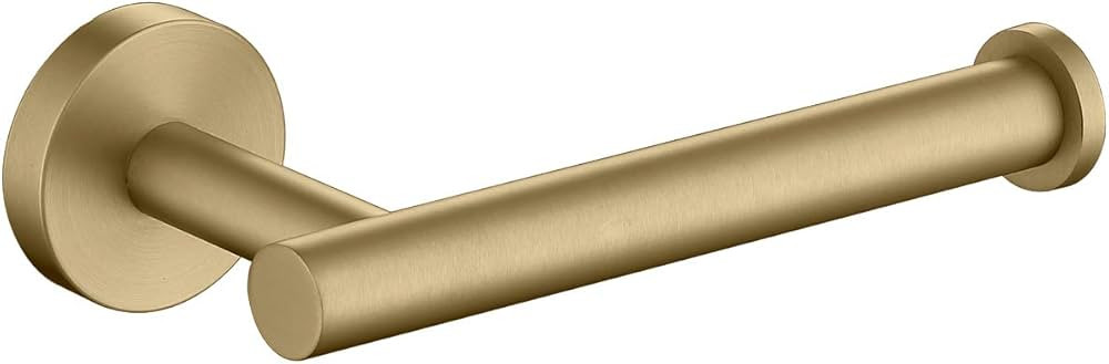 TASTOS Brushed Gold Toilet Paper Holder SUS304 Stainless Steel, Modern Round Tissue Roll Holders ... | Amazon (US)