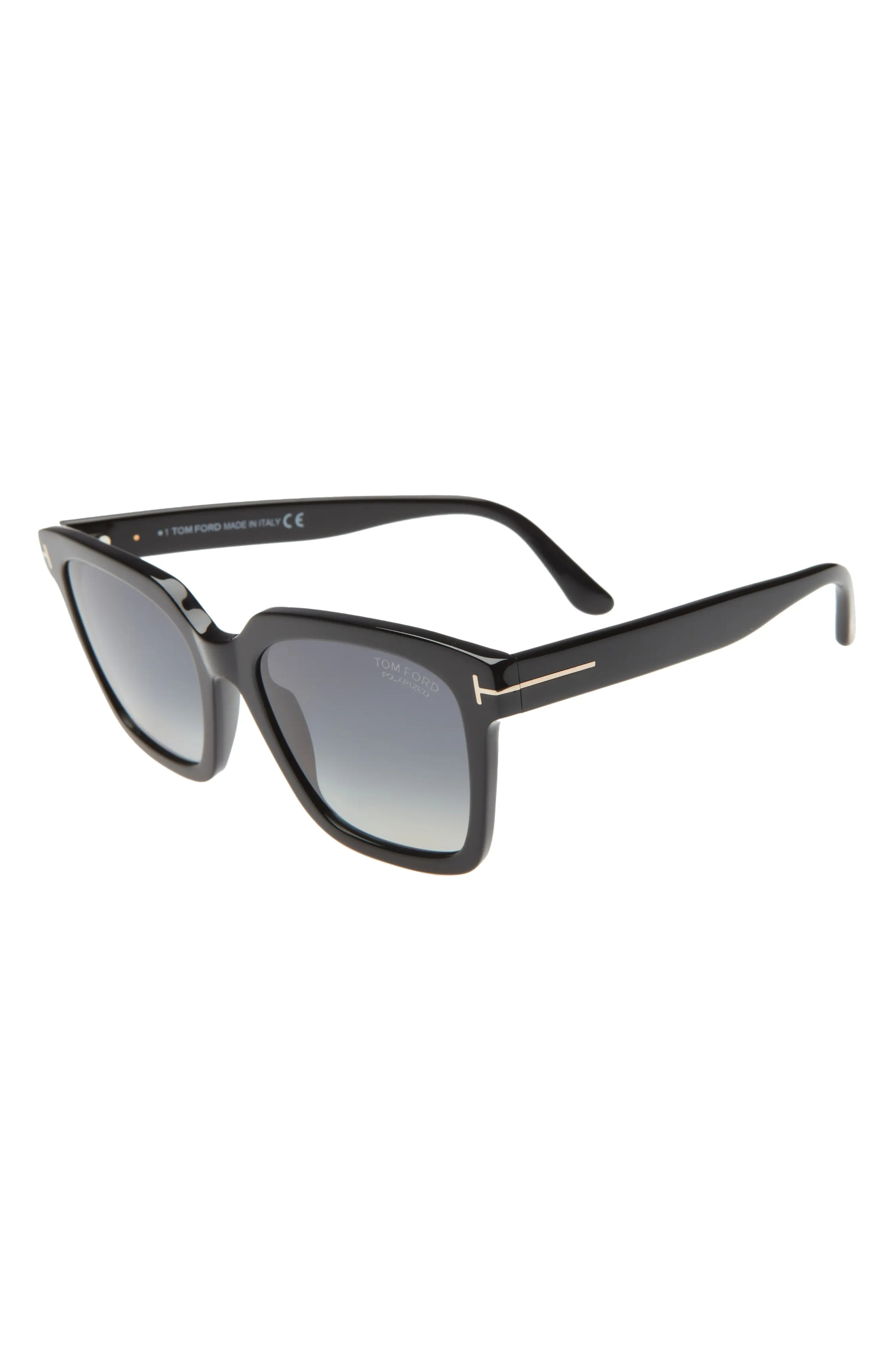 TOM FORD Selby 55mm Square Sunglasses in Black at Nordstrom | Nordstrom