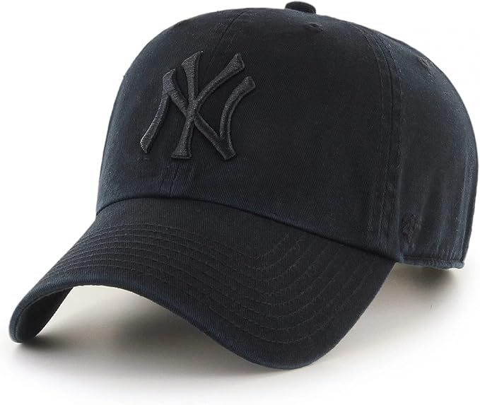 '47 MLB Black/Black Clean Up Adjustable Hat Cap, Adult One Size | Amazon (US)
