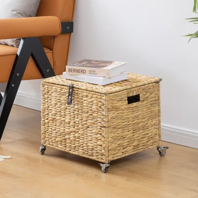 Natural Wicker Mobile File Box | Wayfair North America