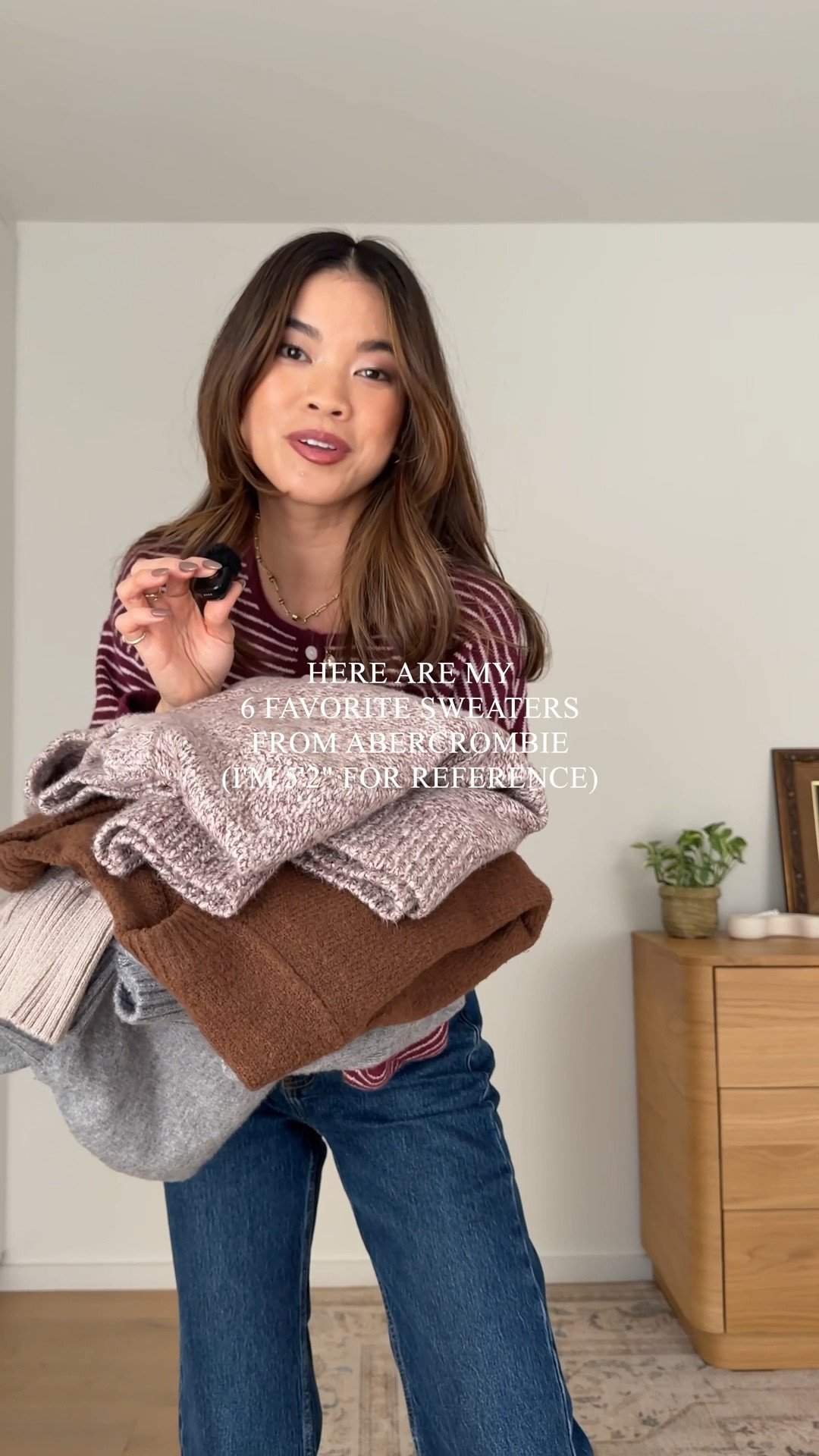 Abercrombie code AFLTK for an extra 20% off!! 

Sizing info:
•Abercrombie Merino Blend Henley Top (Size XS in Maroon Stripe)
•Abercrombie High Rise 90s Relaxed Jeans (Size 23 Extra short in Dark Wash)
•Abercrombie Merino Wool-Blend Henley Sweater (Size XS in Grey)
•Abercrombie A&F Madeline Textural Crew Sweater (Size XS in Light Brown)
•Abercrombie Textural Stitch Shrunken Cardigan (Size XS in Sand)
•Abercrombie 100% Cashmere Crew Sweater (Size Small in Brown)
•Abercrombie Merino Wool-Blend Roll Neck Cardigan (Size Small in Light Grey)
•Abercrombie Madeline Crew (Size Small in Brown)

Fall Abercrombie new arrivals, Abercrombie sweaters, Abercrombie petite pants, Abercrombie petite denim, Petite style, petite fashion, mom outfit, mom style, petite pants, petite outfit ideas, petite outfits, petite denim, vacation outfits, fall outfits, fall style, fall trends, fall looks fall outfit ideas, Abercrombie try on, fall boots, fall denim, fall lookbook, fall outfits, Abercrombie sweaters, Abercrombie discount code

Use the Abercrombie discount code AFLTK to get an additional 20% off & Shop Up to 30% Off Select Sweaters & Sweatshirts 

*Offer valid online only October 10, 2026 to October 13, 2026in US/CA. Offer applies to select styles as indicated. Online price reflects discount.

Use code AFLTK to get an additional 20% off almost everything in stores and online at checkout from October 10, 2026 to October 11, 2026in US/CA. Exclusions apply. See details online. 

 #LTKootd #LTKSeasonal #LTKPetite