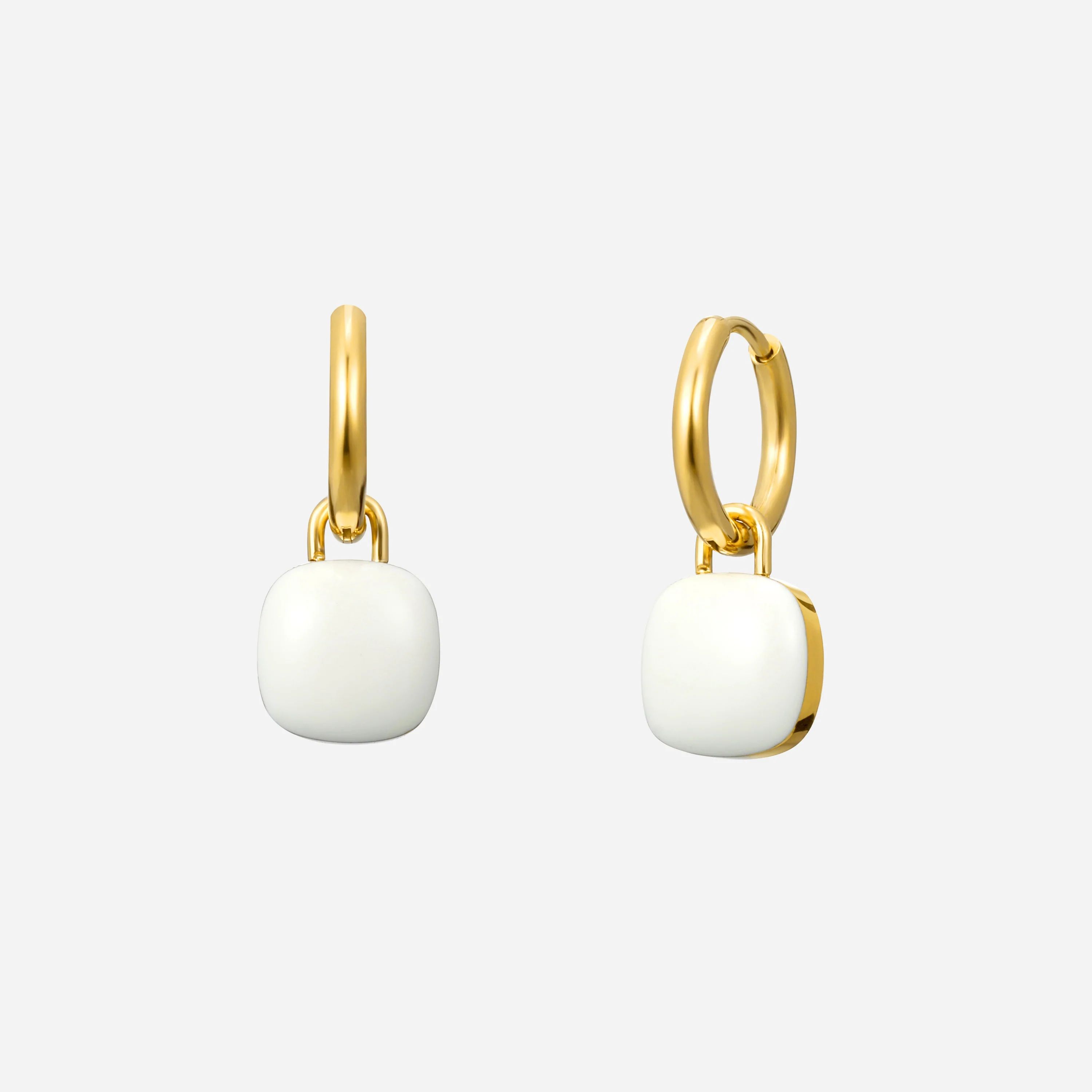 Enamel Charm Huggie Earrings | Victoria Emerson