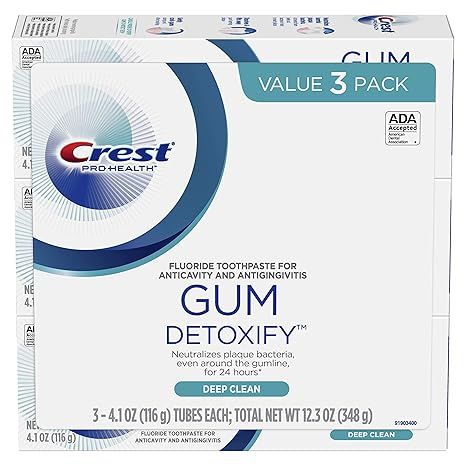 Crest Toothpaste Gum Detoxify Deep Clean, 4.1oz (Pack of 3) | Amazon (US)