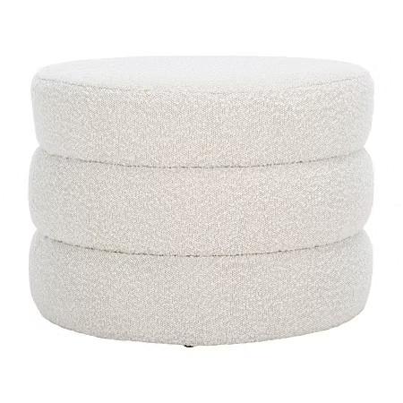 Safavieh Ryth Cushioned Ottoman, One Size, White | JCPenney
