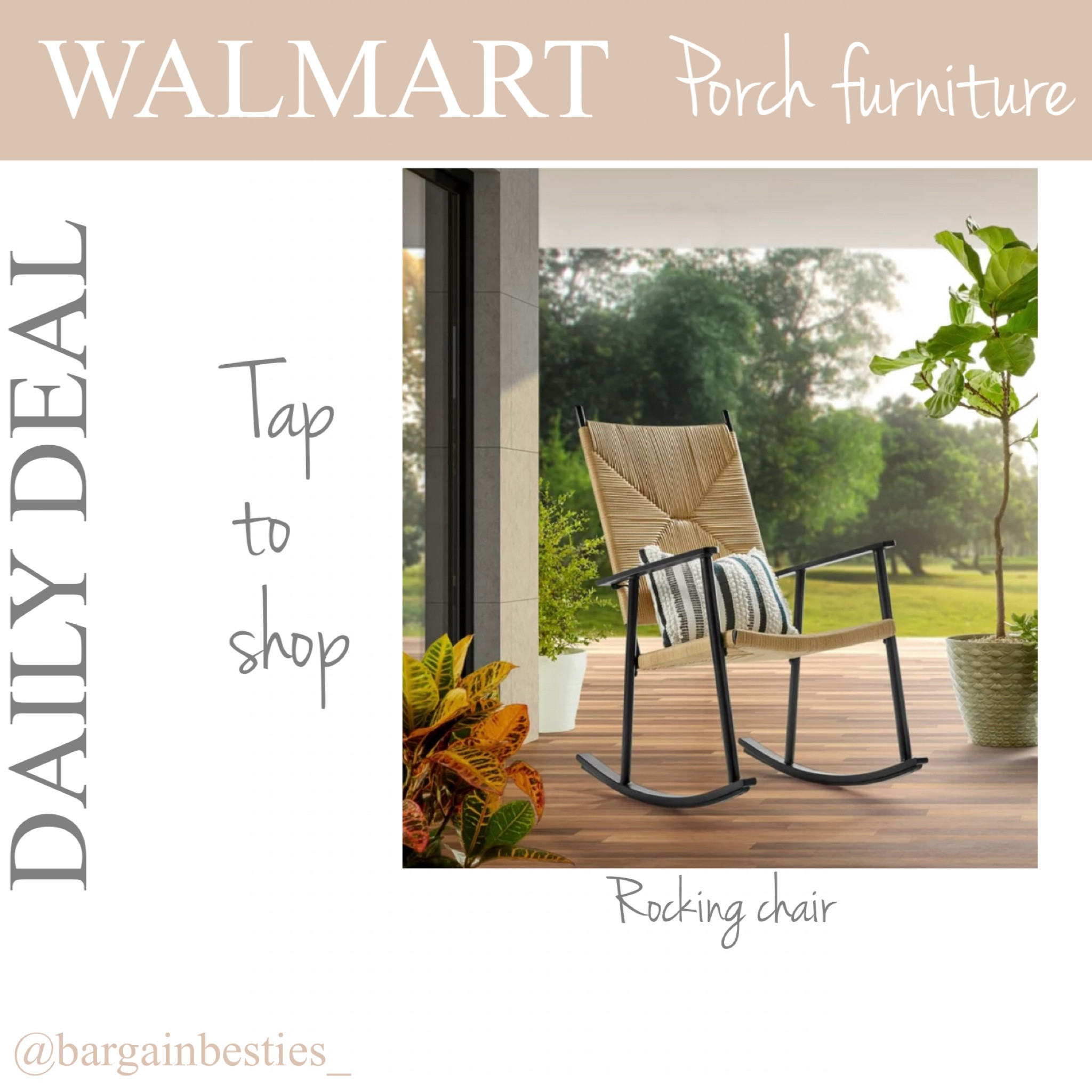 I currently have rocking chairs on my porch that I drink coffee in, in the summer - but how CUTE is this one!?

#LTKhome #LTKunder100 #LTKFind