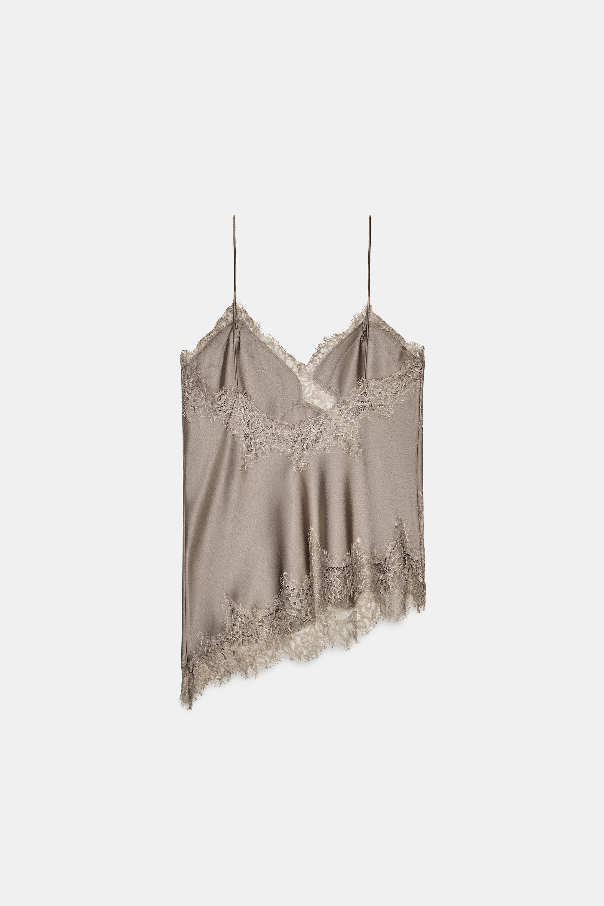 ZW COLLECTION LACE CAMISOLE TOP | Zara Canada